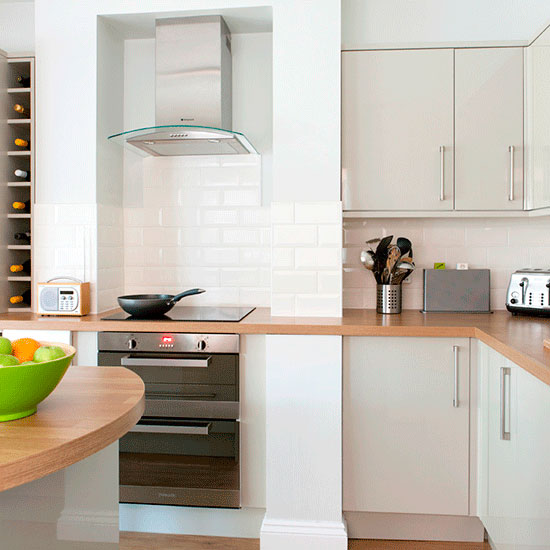 kitchen with high gloss units