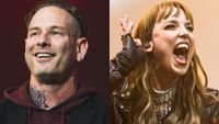 Corey Taylor onstage in 2024 and Lzzy Hale onstage in 2025