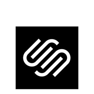 The Squarespace logo in black and white