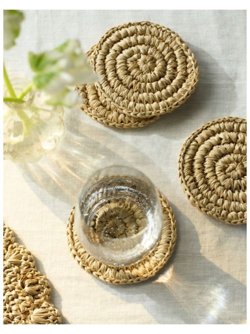 Sisal Round Coasters &ndash; Set of 4