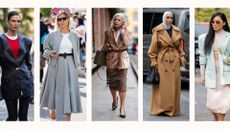 composite of milan fashion week street style images september 2023