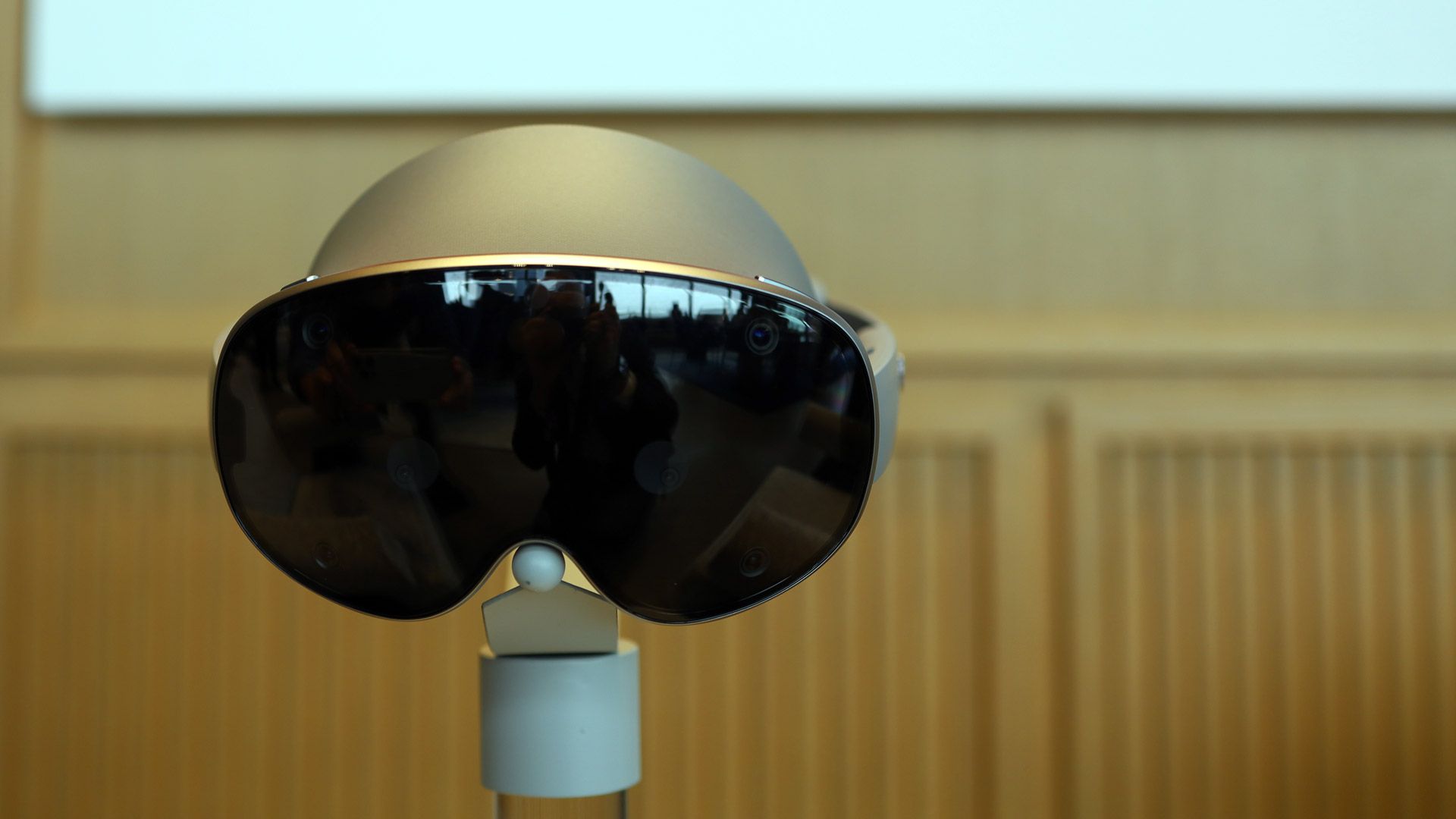 Samsung Galaxy XR Headset in a futuristic setting