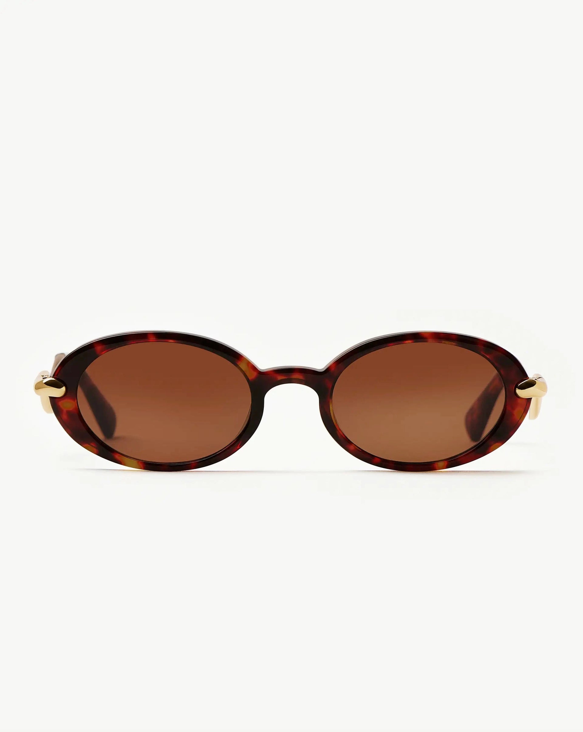 Jimmy Fairly Elvissa Oval Sunglasses | Gold Plated/brown Tortoise - Brown Tortoise/gold Plated