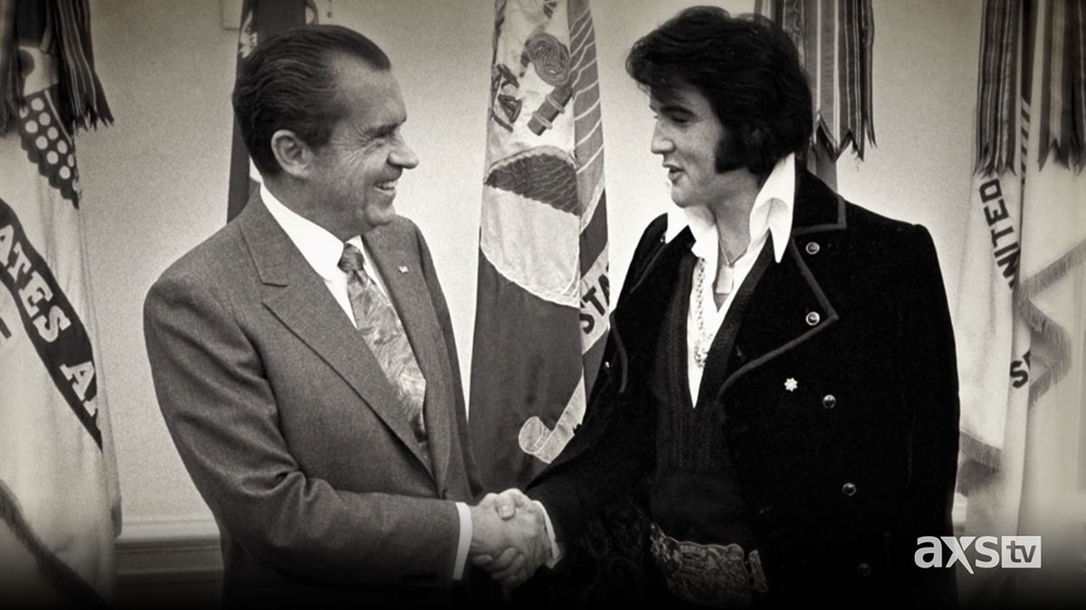 Elvis Presley meeting President Nixon