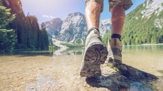 best hiking boots: close up of a hiking boot