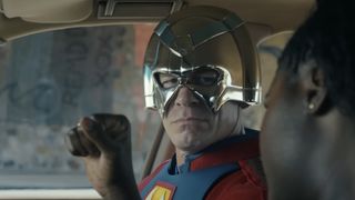 Peacemaker in his helmet in Season 2