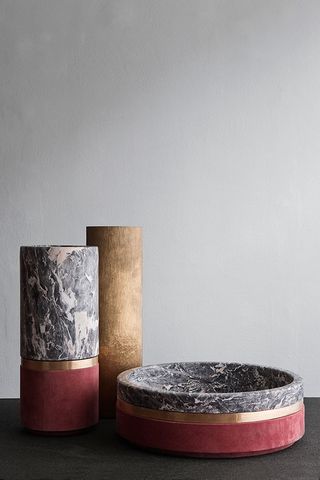 It is also home to a slew of exclusive finds, including a series of suede and marble vessels