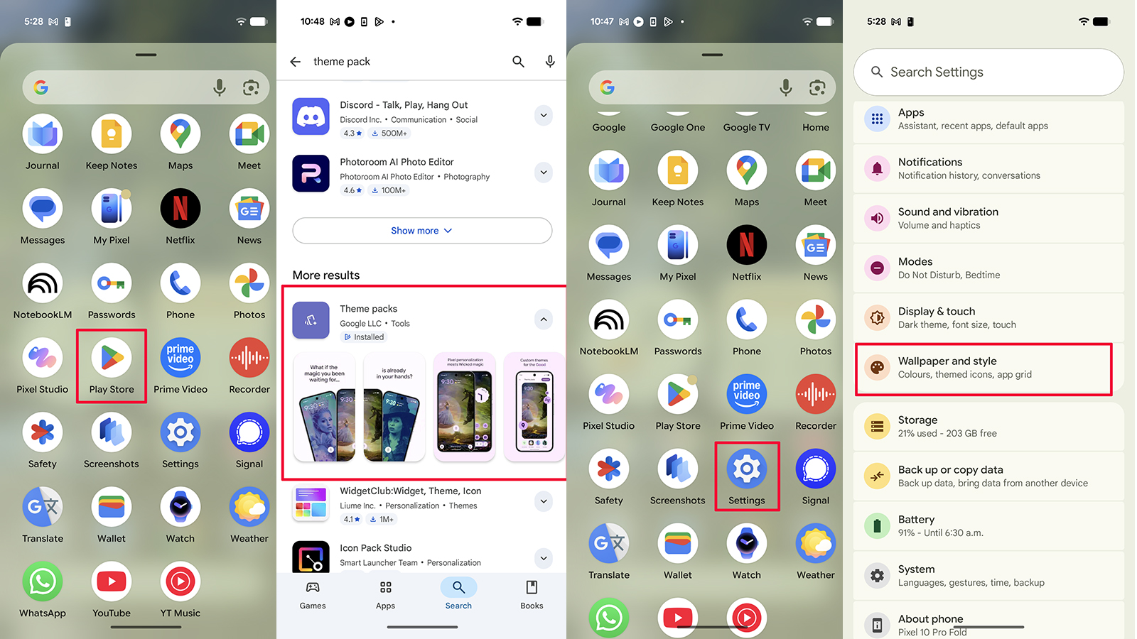 Google Pixel Theme packs