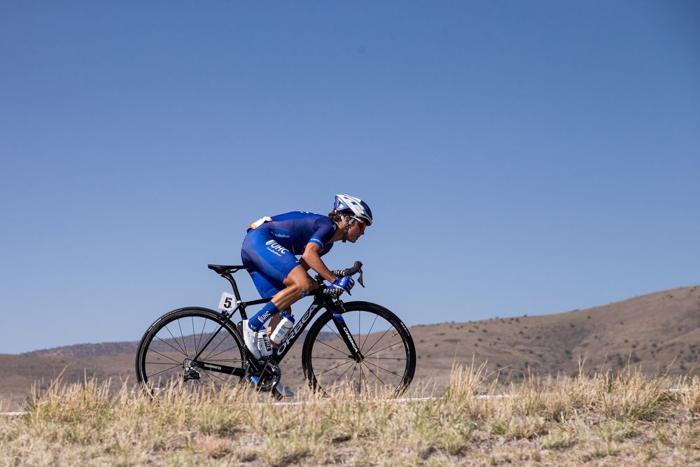 Diana Peuela (UnitedHealthcare Pro Cycling Team) bridges a gap during stage 1 of the Tour of The Gila on April 18, 2018 in Silver City