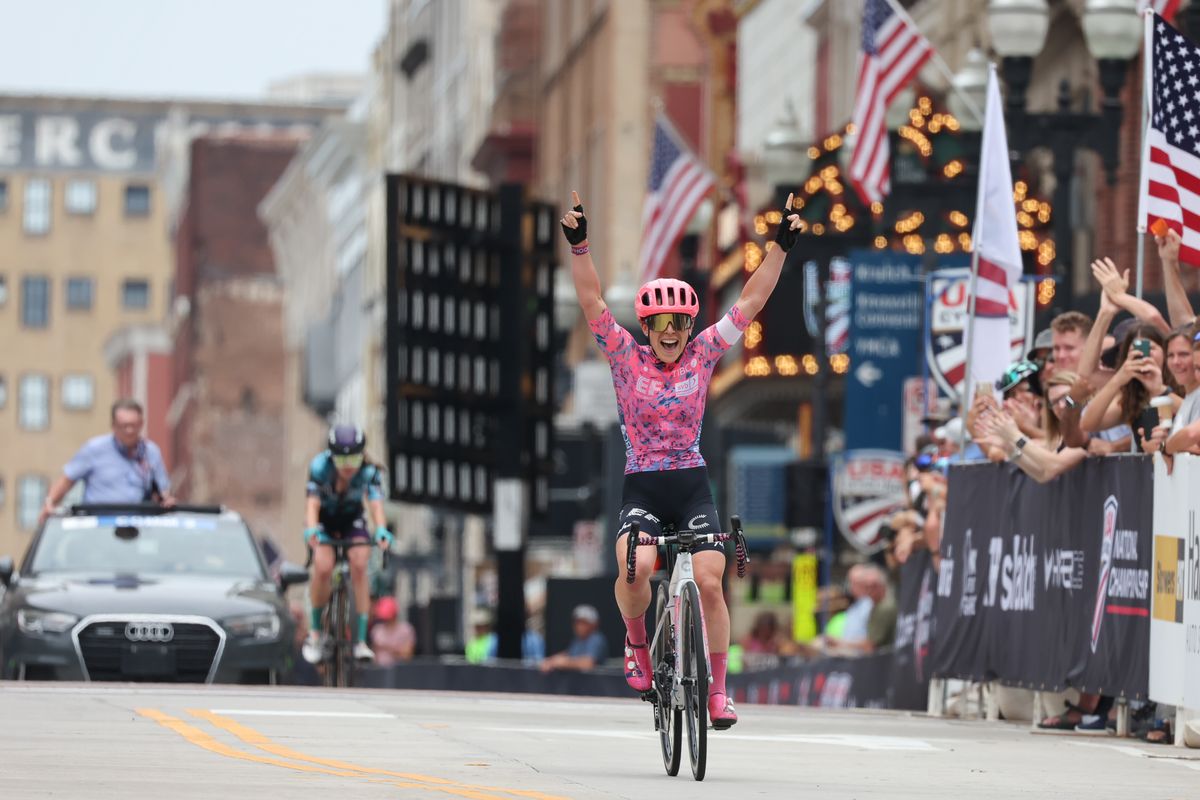 Emma Langley (EF Education-TIBCO-SVB) wins 2022 US Pro Road Race Championship in Knoxville