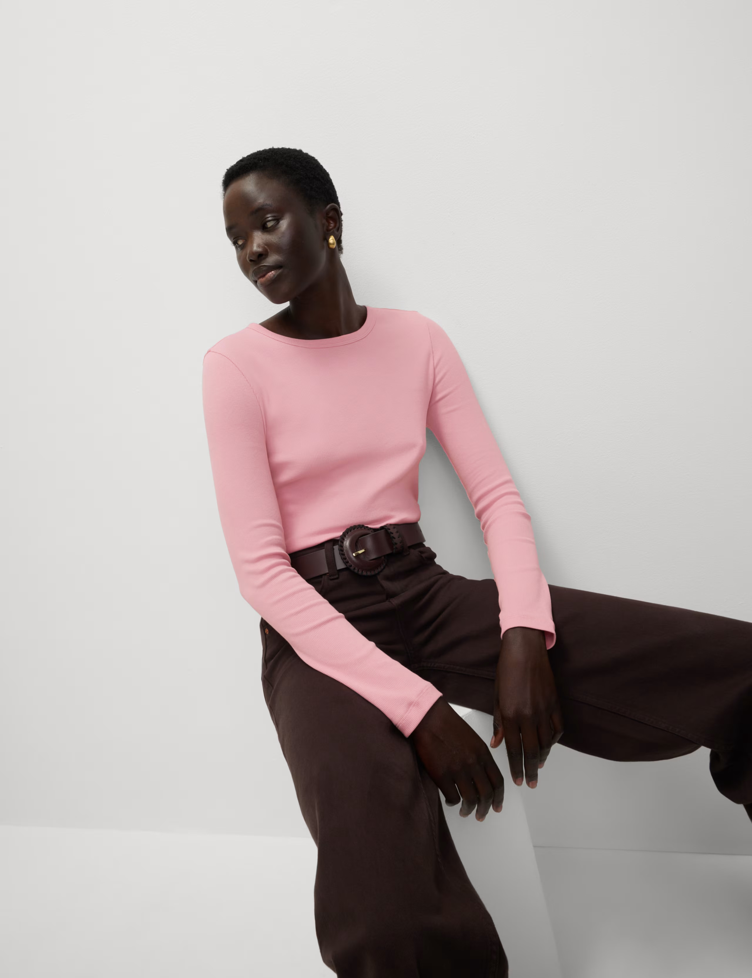 Cotton Rich Ribbed Top