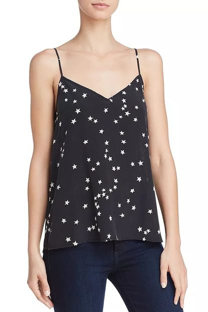 Equipment Layla Sleeveless V Neck Printed Silk Camisole