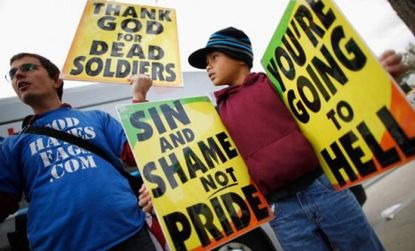 Last October, members of the Westboro Baptist Church demonstrated outside the Supreme Court, which has ruled that the church's controversial protests are protected under the First Amendment. 