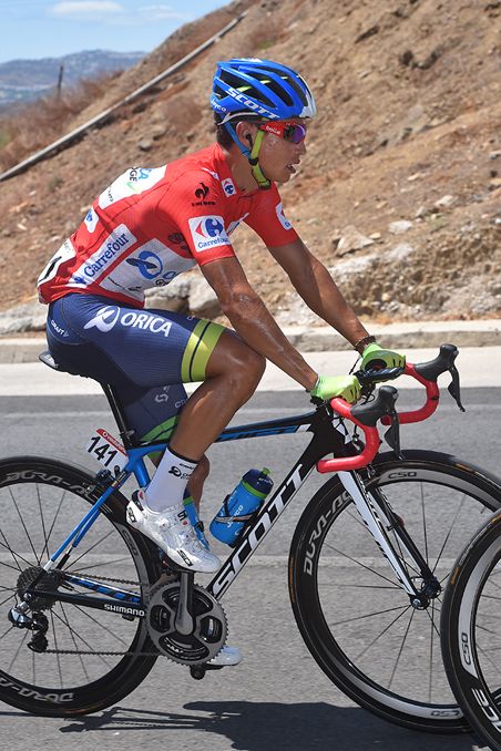 Esteban Chaves (Orica GreenEdge) leads the Vuelta a Espana