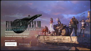 Price of Final Fantasy VII Intergrade on Epic Games Store