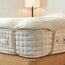 Woolroom mattress topper on mattress in bedroom