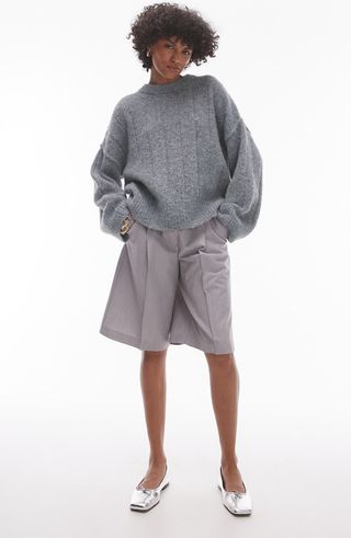 Gerippter Pullover