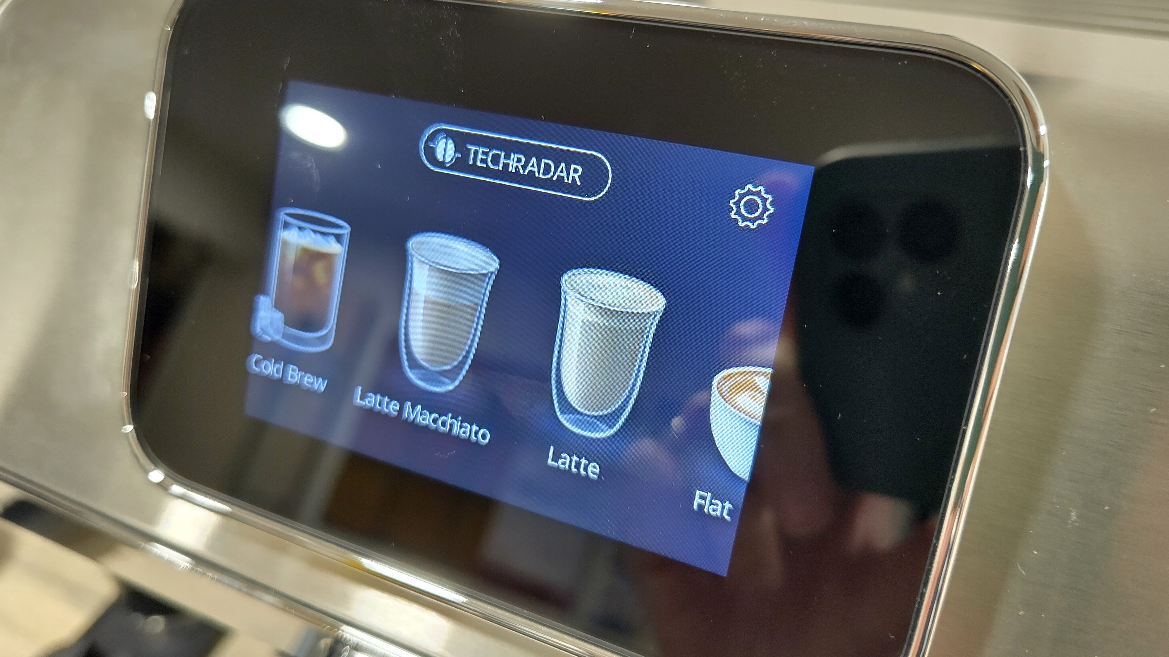 Drink menu on De'Longhi La Specialista Touch coffee machine