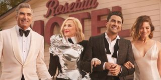 Eugene Levy, Catherine O'Hara, Dan Levy, and Annie Murphy on Schitt's Creek