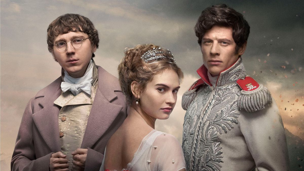 Paul Dano, Lily James and James Norton in War and Peace