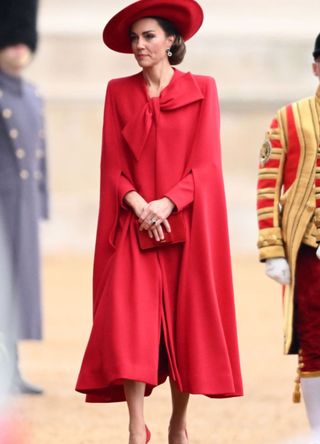 The Princess of Wales in a Catherine Walker coat