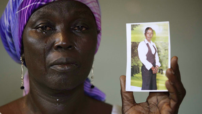 The mother of a missing girl in Nigeria.