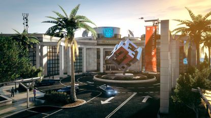 Wide angle view of the Kortz Center, which will be the setting for the GTA Online Kortz Center Heist