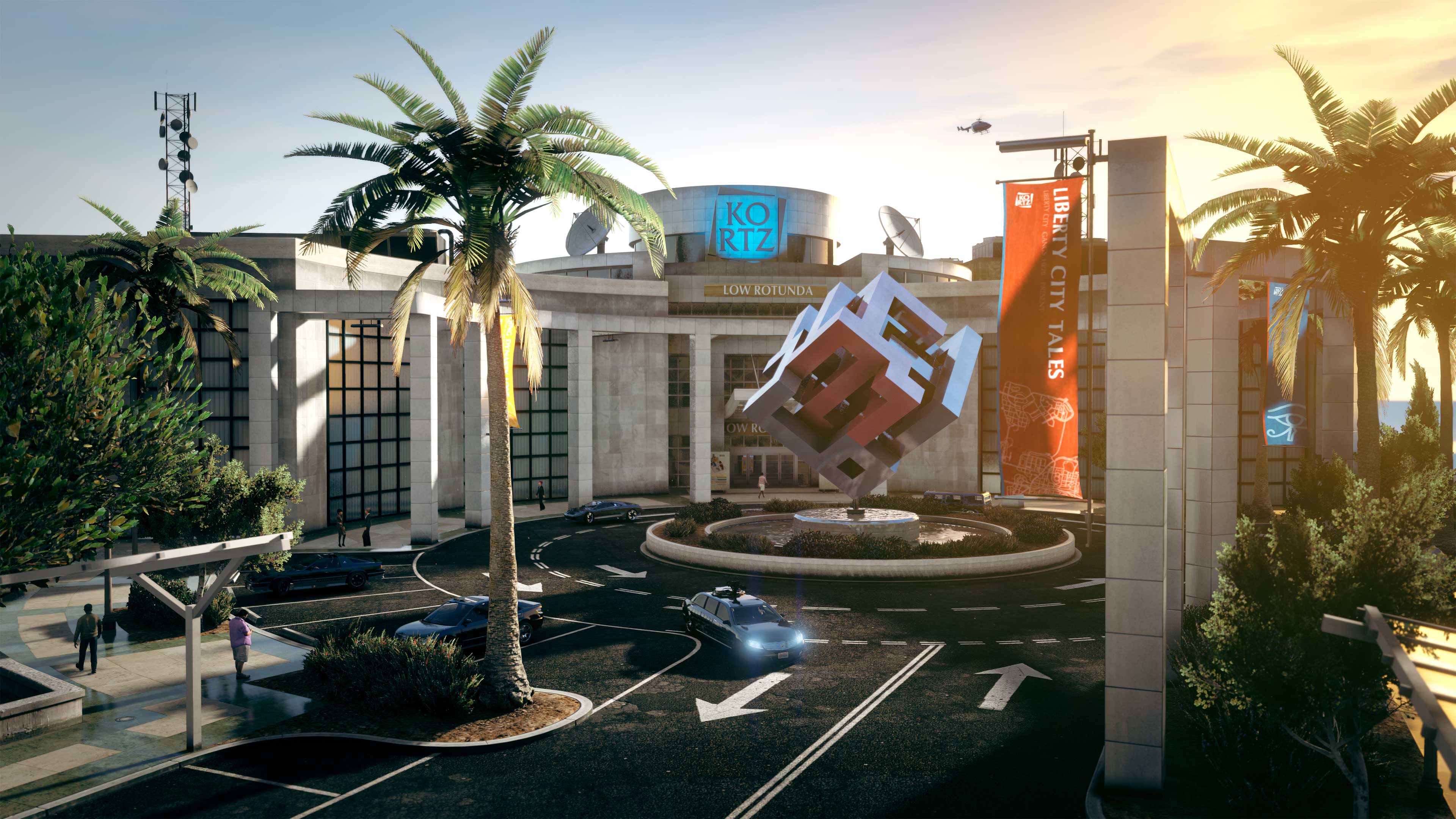 Wide angle view of the Kortz Center, which will be the setting for the GTA Online Kortz Center Heist