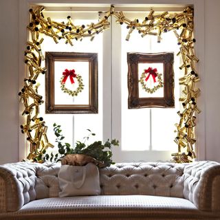 Window Christmas cracker garlands