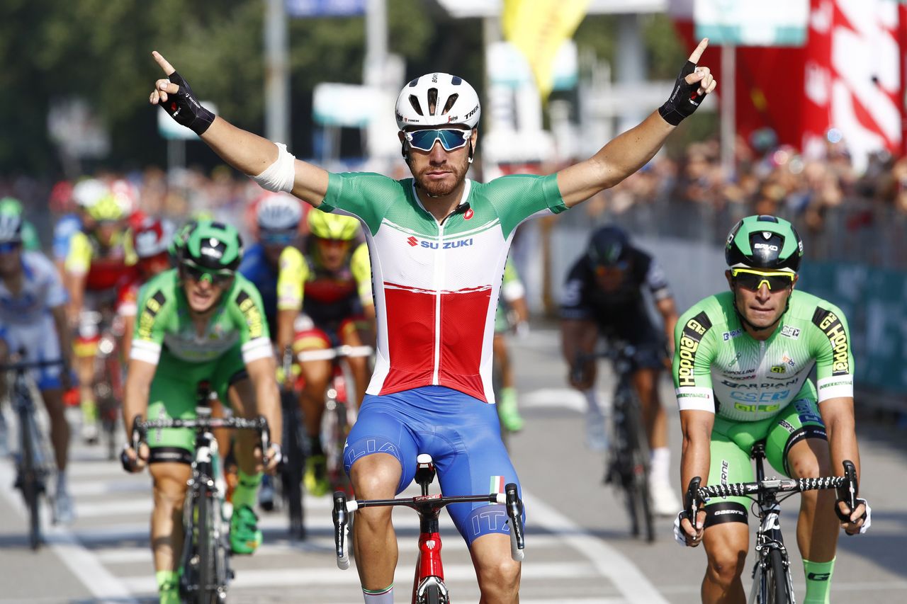 Giacomo Nizzolo (Trek-Segafredo) wins the Coppa Bernocchi