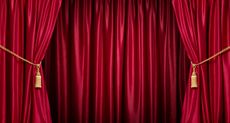 Background/theatre red curtains