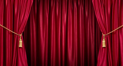 Background/theatre red curtains