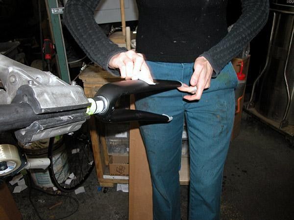 Seven affects the rake on the carbon forks they outsource for their road bikes by inserting angled lugs to match the customer's rake specification.