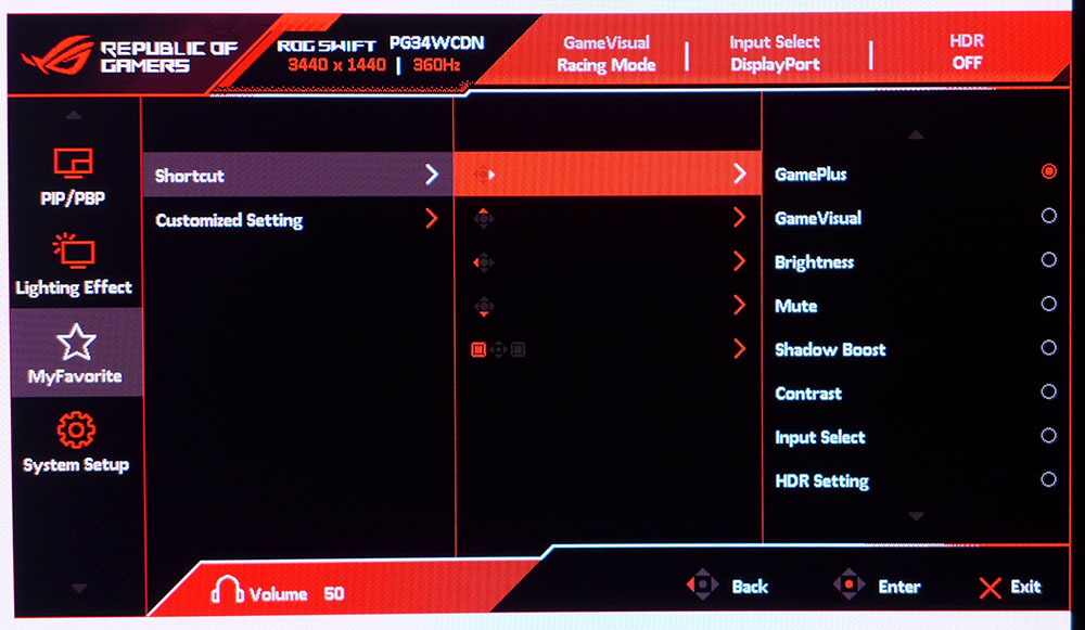 Asus ROG Swift PG34WCDN