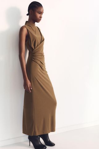 Draped Midi Dress