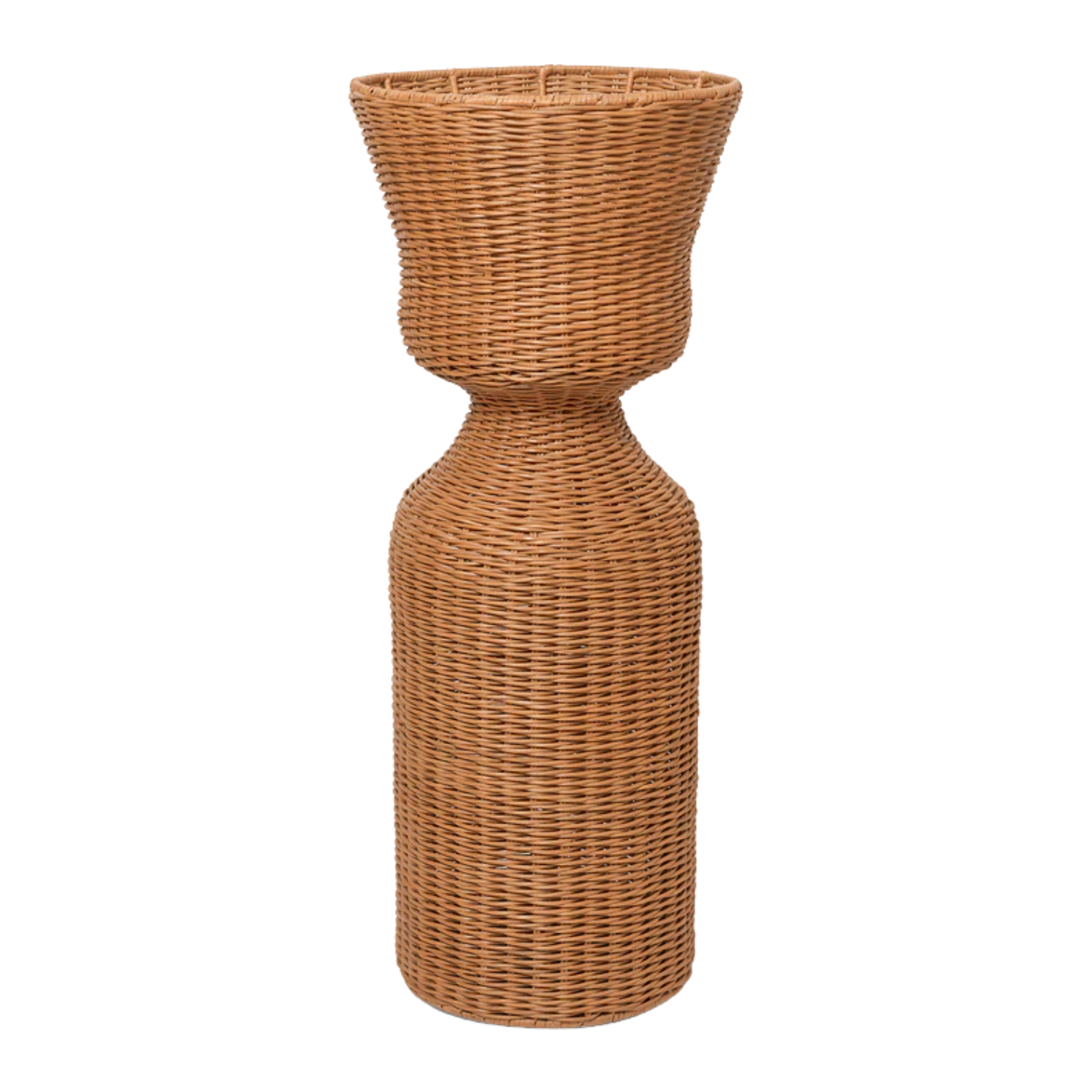 A woven plant stand