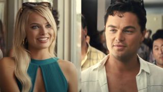 margot robbie and leonardo dicaprio in the wolf of wall street