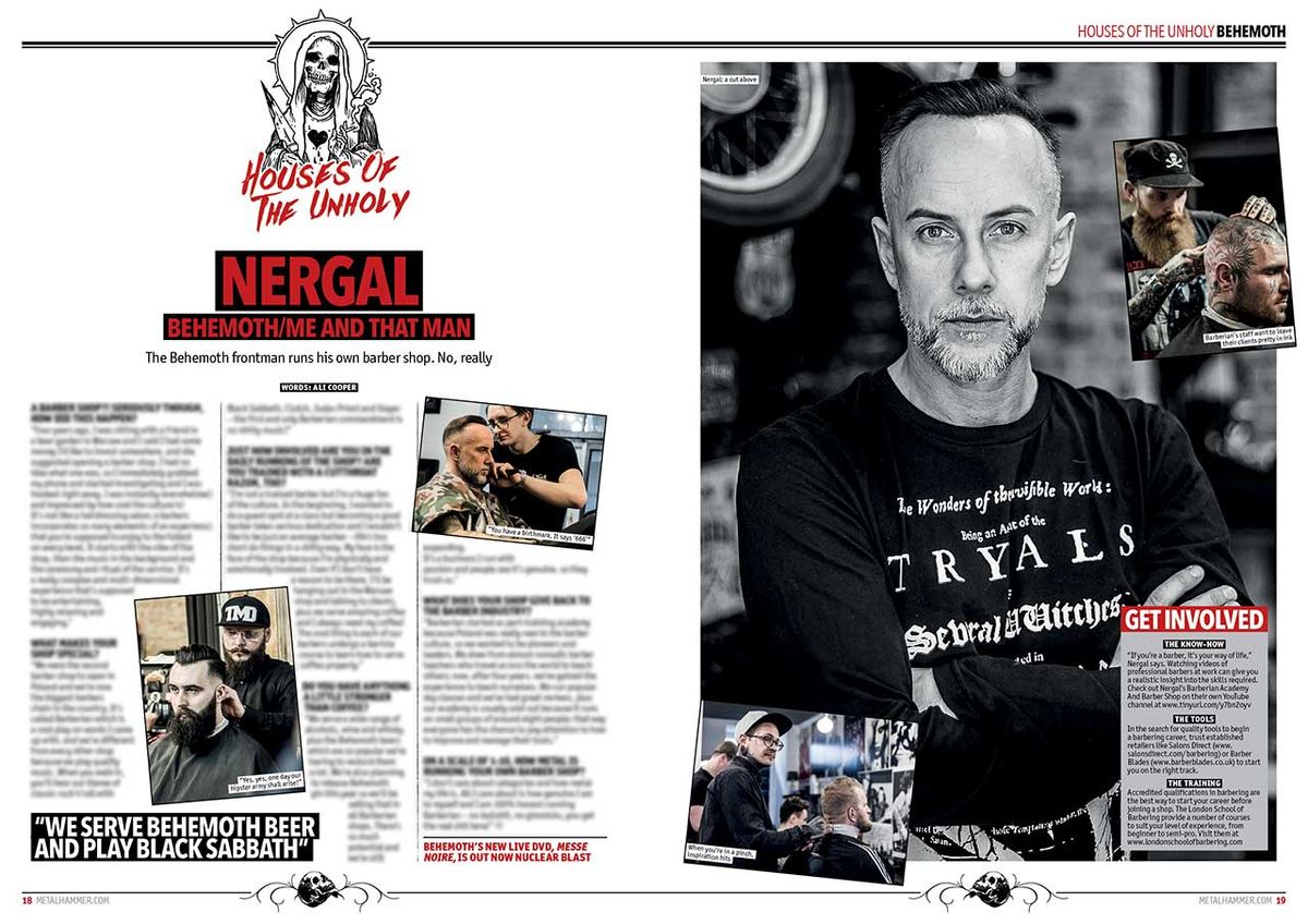 Nergal spread in Metal Hammer