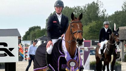 William Whitaker and Millfield Quickstep win the CSIO3* grand prix at Lier, Belgium.