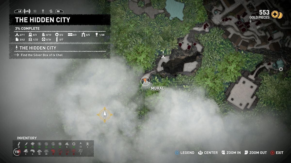 The Hidden City mural locations Complete Shadow of the Tomb Raider