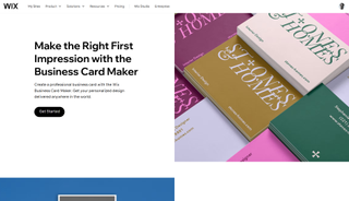 Wix business card maker tool