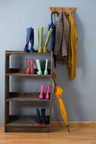 Shelves in a boot room