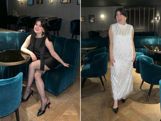 Marie Claire editors wearing New Year's Eve outfits