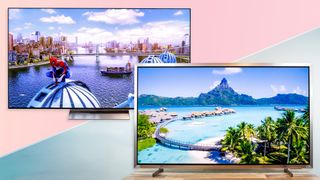 The LG C6 and the Samsung S95H in a side-by-side composite