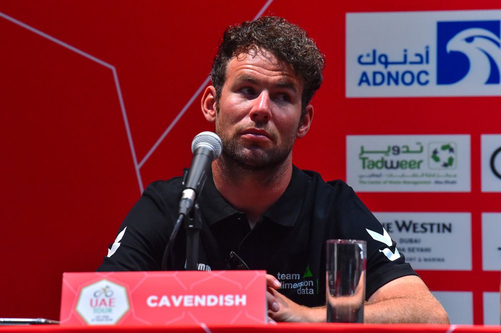 Mark Cavendish during the press conference