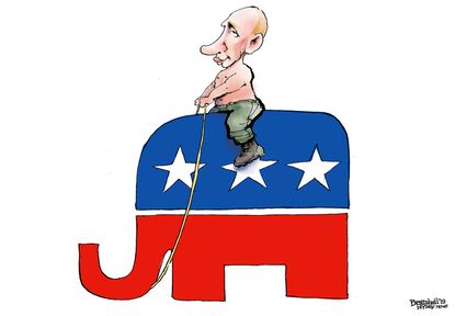 Political Cartoon U.S. GOP Putin Influence