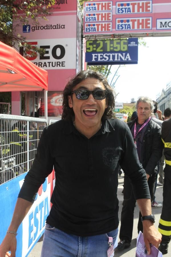 Claudio Chiappucci made an appearance at the finish