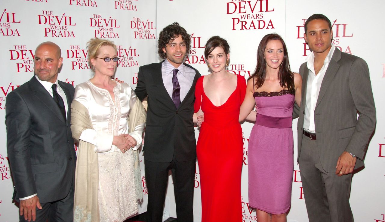 Stanley Tucci, Meryl Streep, Adrian Grenier, Anne Hathaway, Emily Blunt and Daniel Sunjata (Cast of &quot;The Devil Wears Prada&quot;)