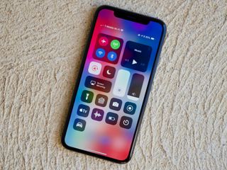 Control Center on iPhone X