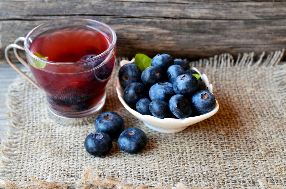 tea, blueberries, antioxidant